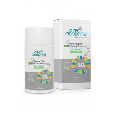 CİRE ASEPTİNE 50+SPF MİNERAL FİLTRELİ GÜNEŞ KORUYUCU 50ML  HASSAS CİLTLER CİRE ASEPTİNE 50+SPF MİNERAL FİLTRELİ GÜNEŞ KORUYUCU 50ML  HASSAS CİLTLER