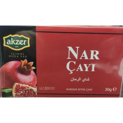 AKZER BİTKİ ÇAYI NAR 20Lİ 1,5G*20: 30GR AKZER BİTKİ ÇAYI NAR 20Lİ 1,5G*20: 30GR