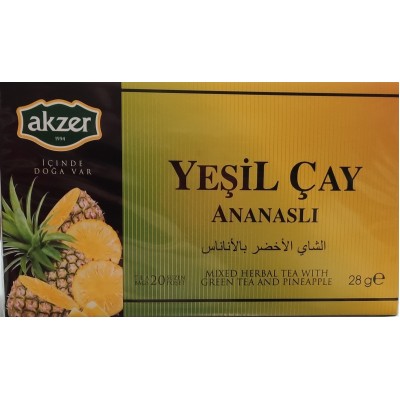 AKZER BİTKİ ÇAYI YEŞİL ANANASLI 20Lİ  28GR