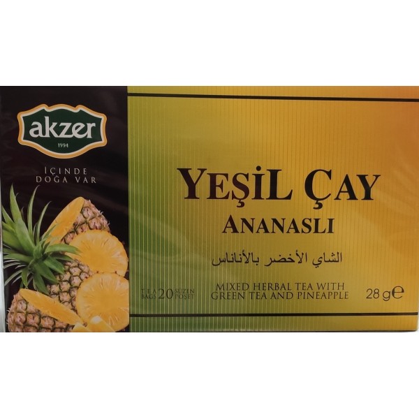 AKZER BİTKİ ÇAYI YEŞİL ANANASLI 20Lİ  28GR