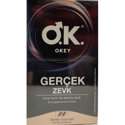 OKEY PREZERVATİF  GERÇEK ZEVK  12Lİ 