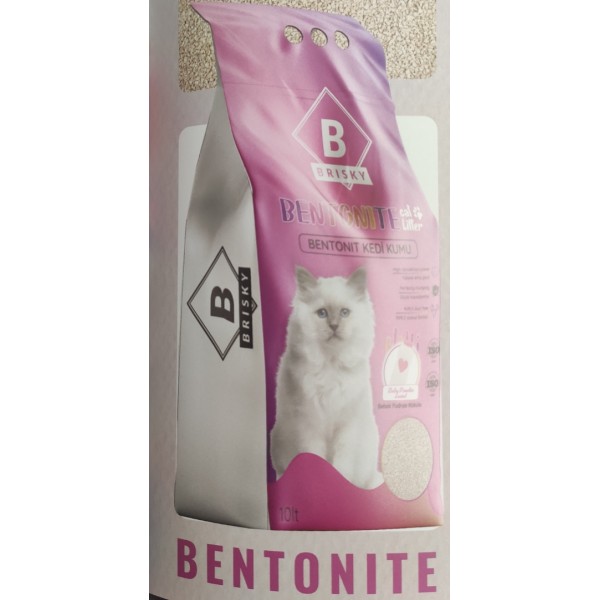 BRISKY BENTONITE KEDİ KUMU 5LT BEBEK PUDRASI KOKULU