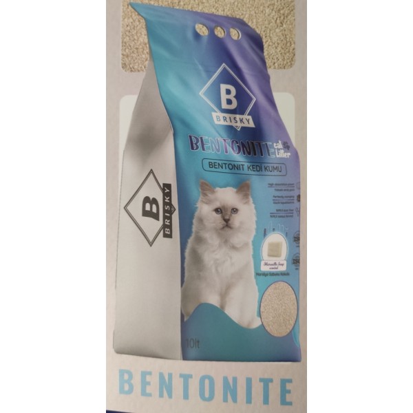 BRISKY BENTONITE KEDİ KUMU 5LT MARSİLYA SABUN KOKULU