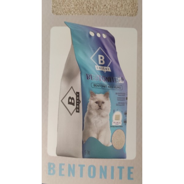 BRISKY BENTONITE KEDİ KUMU 5LT MARSİLYA SABUN KOKULU