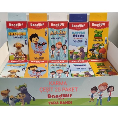 BANDUFF YARABANDI LİSANSLI ÇOCUK KARMA SET 25 ADET BANDUFF YARABANDI LİSANSLI ÇOCUK KARMA SET 25 ADET