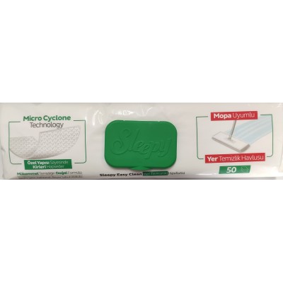 SLEEPY MOP UYUMLU YER TEMİZLİK HAVLUSU 50Lİ  SLEEPY MOP UYUMLU YER TEMİZLİK HAVLUSU 50Lİ