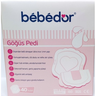 BEBEDOR GÖĞÜS PEDİ 40LI BEBEDOR GÖĞÜS PEDİ 40LI