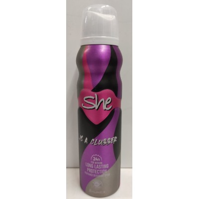 SHE IS A CLUBBER DEODORANT 150ML SHE IS A CLUBBER DEODORANT 150ML
