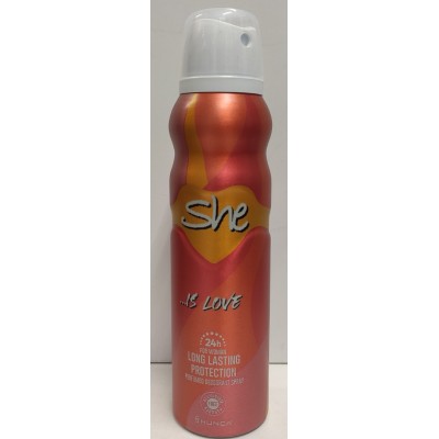 SHE IS LOVE DEODORANT 150ML SHE IS LOVE DEODORANT 150ML