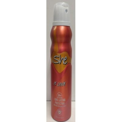 SHE IS LOVE DEODORANT 150ML SHE IS LOVE DEODORANT 150ML