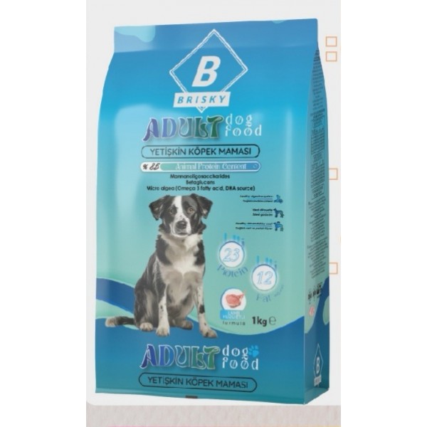 BRISKY YETİŞKİN KURU KÖPEK MAMASI 1000G KUZU ETLİ