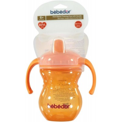 BEBEDOR SERT UÇLU KULPLU ALIŞTIRMA BARDAĞI  6+AY 270ML  7508