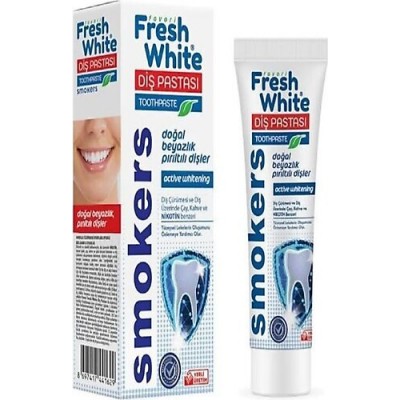 FOVARİ FRESH WHİTE DİŞ PASTASI SMOKERS DOĞAL BEYAZLIK PIRILTILI DİŞLER 90G