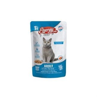 ENERGY POUCH YAŞ MAMASI YETİŞKİN KEDİ  85GR  PARÇA SOMON ETLİ ENERGY POUCH YAŞ MAMASI YETİŞKİN KEDİ  85GR  PARÇA SOMON ETLİ
