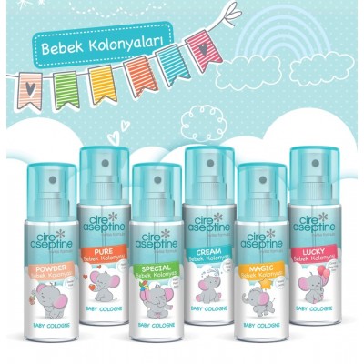 CİRE ASEPTİNE BEBEK KOLONYASI SPREY 150ML ÇEŞİTLİ KOKULAR CİRE ASEPTİNE BEBEK KOLONYASI SPREY 150ML ÇEŞİTLİ KOKULAR