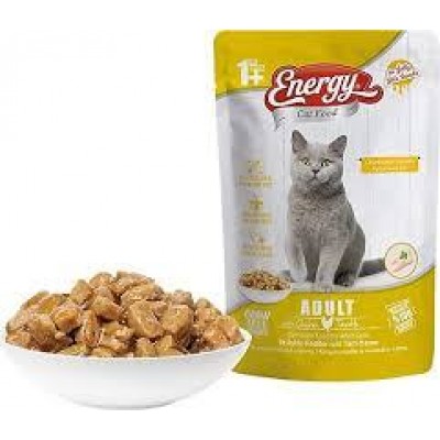 ENERGY POUCH YAŞ MAMASI YETİŞKİN KEDİ  85GR  TAVUKLU ENERGY POUCH YAŞ MAMASI YETİŞKİN KEDİ  85GR  TAVUKLU