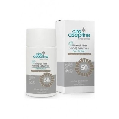 CİRE ASEPTİNE 50+SPF MİNERAL FİLTRELİ GÜNEŞ KORUYUCU 50ML  YAŞLANMA VE LEKE KARŞITI CİRE ASEPTİNE 50+SPF MİNERAL FİLTRELİ GÜNEŞ KORUYUCU 50ML  YAŞLANMA VE LEKE KARŞITI
