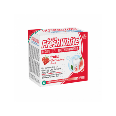 FOVARİ FRESH WHİTE DİŞ TOZU ÇİLEK AROMALI 50GR