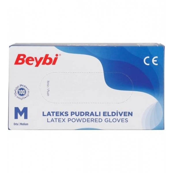 BEYBİ PUDRALI LATEX ELDİVEN 100 LÜ M MEDİUM ORTA