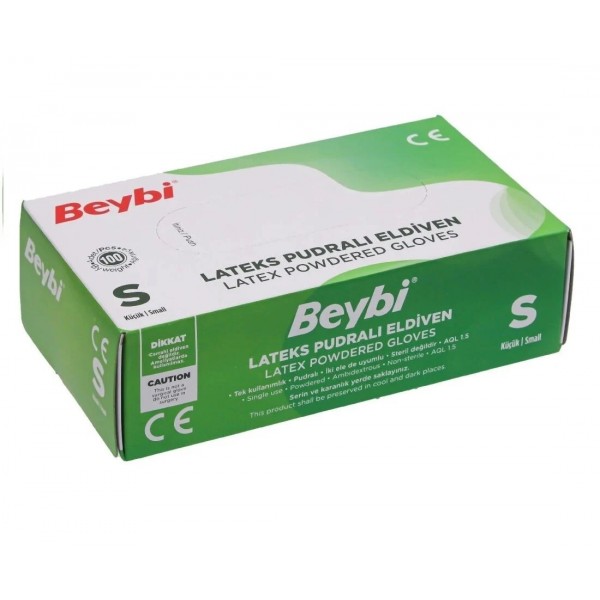 BEYBİ PUDRALI LATEX ELDİVEN 100 LÜ S SMALL KÜÇÜK