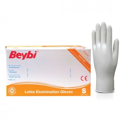 BEYBİ PUDRALI LATEX ELDİVEN 100 LÜ S  SMALL KÜÇÜK BOY BEYBİ PUDRALI LATEX ELDİVEN 100 LÜ S  SMALL KÜÇÜK BOY