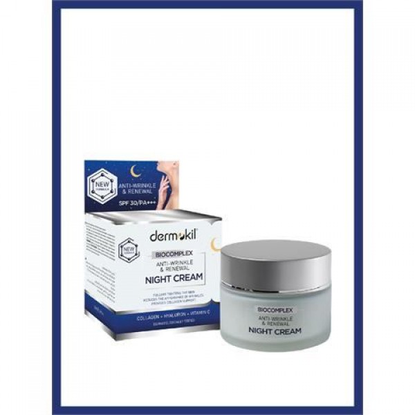 DERMOKİL NIGHT (GECE) CREAM 50ML KIRIŞIK KARŞITI YENİLEYİCİ ANTI-WRINKLE&RENEWAL