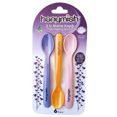 HANYMİSH 3 LÜ MAMA KAŞIĞI 6+AY  510 HANYMİSH 3 LÜ MAMA KAŞIĞI 6+AY  510