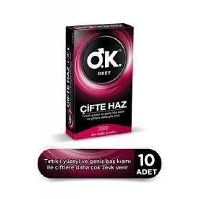 OKEY PREZERVATİF ÇİFTE HAZ 10LU