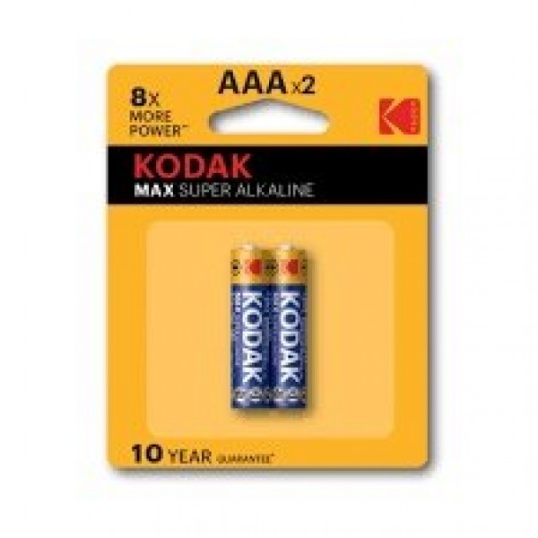 KODAK MAX SUPER ALKALINE İNCE KALEM PİL 1,5V 2Lİ BLİSTER