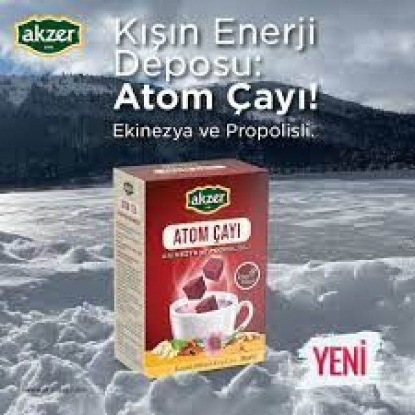 AKZER ATOM ÇAYI EKİZNEZYA VE PROPOLİSLİ KARRIŞIK BİTKİ KÜP ÇAYI 150GR