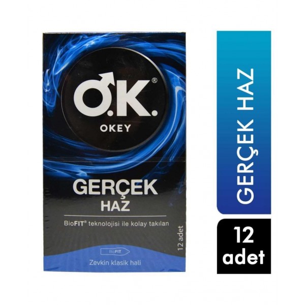 OKEY PREZERVATİF  GERÇEK HAZ 12Lİ 