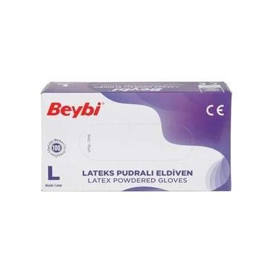 BEYBİ PUDRALI LATEX ELDİVEN 100 LÜ L LARGE BÜYÜK BOY BEYBİ PUDRALI LATEX ELDİVEN 100 LÜ L LARGE BÜYÜK BOY
