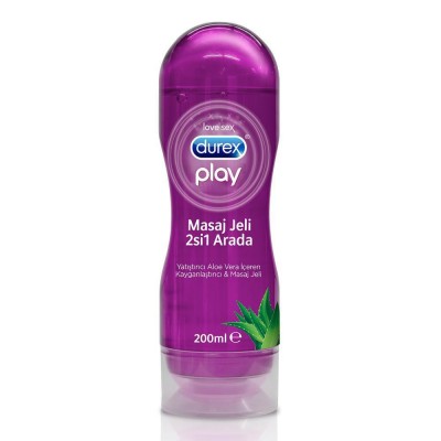 DUREX MASAJ JELİ & KAYGANLAŞTIRICI 2'Sİ 1 ARADA RAHATLATICI 200ML ALEO VERA DUREX MASAJ JELİ & KAYGANLAŞTIRICI 2'Sİ 1 ARADA RAHATLATICI 200ML ALEO VERA