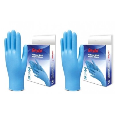 BEYBİ PUDRASIZ NİTRİL MUAYENE ELDİVENİ 10 LU PK.İÇİ 2 Lİ PAKET BEYBİ PUDRASIZ NİTRİL MUAYENE ELDİVENİ 10 LU PK.İÇİ 2 Lİ PAKET