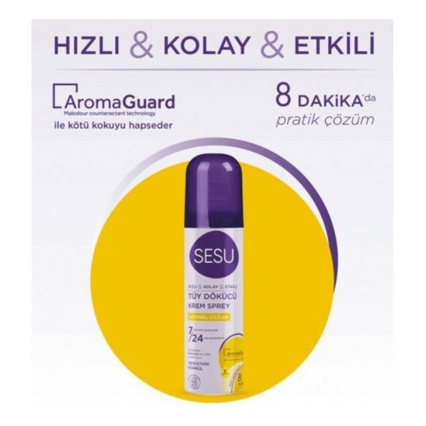 SESU TÜY DÖKÜCÜ KREM SPREY 150ML NORMAL CİLTLER 