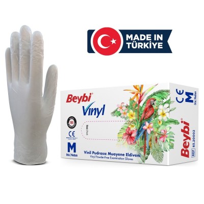 BEYBİ VİNİL PUDRASIZ MUAYENE ELDİVEN 100 LÜ M MEDİUM ORTA BOY BEYBİ VİNİL PUDRASIZ MUAYENE ELDİVEN 100 LÜ M MEDİUM ORTA BOY