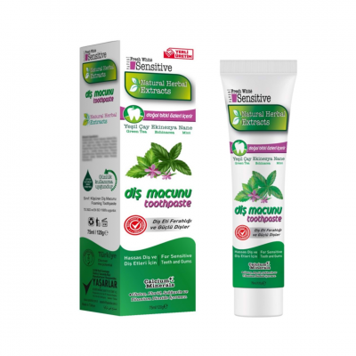 FAVORİ FRESH WHİTE SENSETİVE NATURAL HERBAL DİŞ MACUNU 75ML