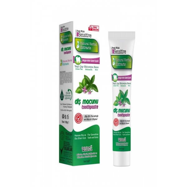FAVORİ FRESH WHİTE SENSETİVE NATURAL HERBAL DİŞ MACUNU 75ML FAVORİ FRESH WHİTE SENSETİVE NATURAL HERBAL DİŞ MACUNU 75ML