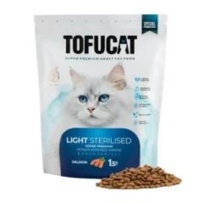 TOFUCAT SÜPER PREMIUM YETİŞKİN KISIR KEDİ MAMASI SAMON 1500GR DÜŞÜK TAHILLI