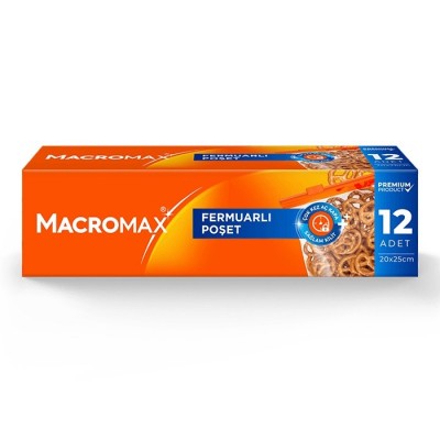 MACROMAX FERMUARLI POŞET 12 Lİ 20*25CM