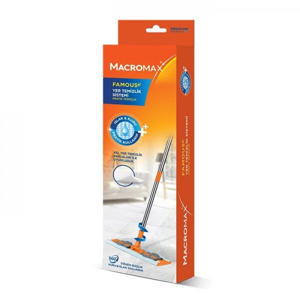 MACROMAX FAMOUS YER TEMİZLİK SİSTEMİ ISLAK KURU PRATİK KULLANIM MACROMAX FAMOUS YER TEMİZLİK SİSTEMİ ISLAK KURU PRATİK KULLANIM