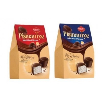 HACIABDULLAHOĞLU PİŞMANİYE ADLIM ÇİKOLATA KAPLI SÜTLÜ ÇİKOLATALI VANİLYALI  MİX 500GR HACIABDULLAHOĞLU PİŞMANİYE ADLIM ÇİKOLATA KAPLI SÜTLÜ ÇİKOLATALI VANİLYALI  MİX 500GR