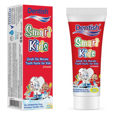DENTİSH SMART KİDS ÇOCUK DİŞ MACUNU MEYVE AROMALI 75ML DENTİSH SMART KİDS ÇOCUK DİŞ MACUNU MEYVE AROMALI 75ML
