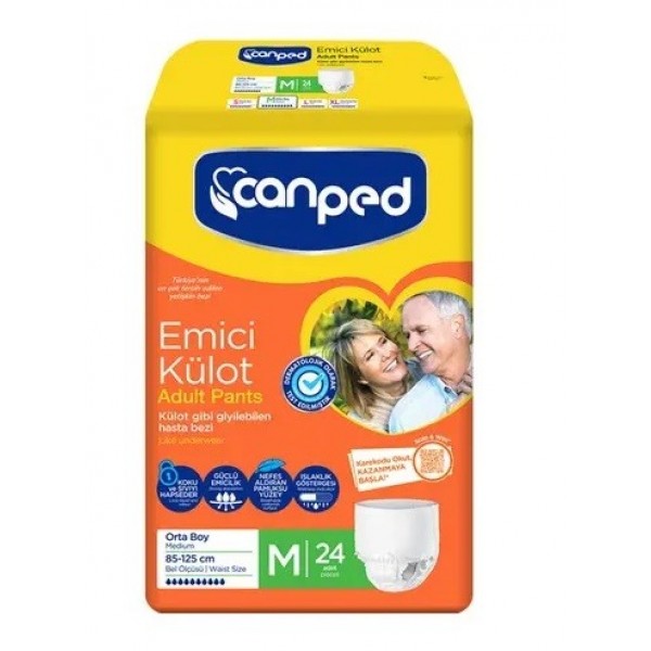 CANPED EMİCİ KÜLOT M ORTA BOY 24LÜ 85-125CM BEL ÖLÇÜSÜ