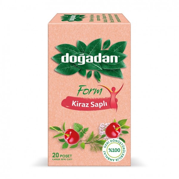 DOĞADAN FORM KİRAZ SAPLI 20Lİ SÜZEN POŞET  1,8GR*20: 36 GR GERİ DÖNÜŞTÜRÜLEBİLİR AMBALAJ