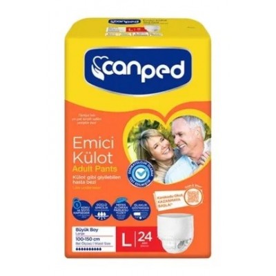 CANPED EMİCİ KÜLOT L BÜYÜK BOY 24LÜ 100-150CM BEL ÖLÇÜSÜ CANPED EMİCİ KÜLOT L BÜYÜK BOY 24LÜ 100-150CM BEL ÖLÇÜSÜ