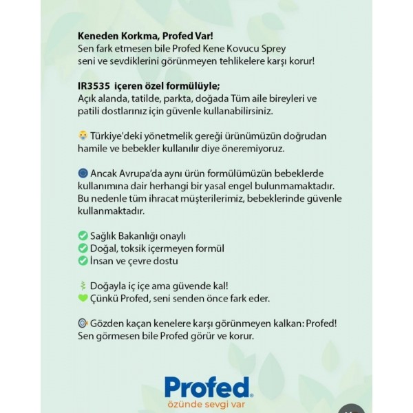 PROFED SİNEK KOVUCU SPREY 75ML PROFED SİNEK KOVUCU SPREY 75ML