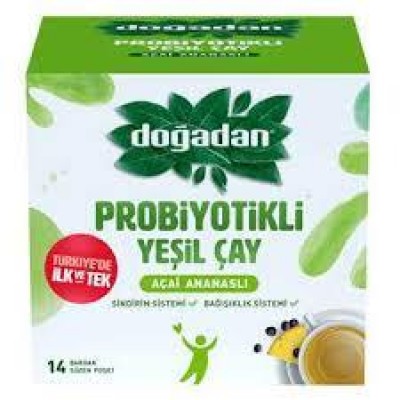 DOĞADAN PROBİYOTİKLİ YEŞİL ÇAY AÇAİ&ANANASLI 14 LÜ SÜZEN POŞET 23,8GR DOĞADAN PROBİYOTİKLİ YEŞİL ÇAY AÇAİ&ANANASLI 14 LÜ SÜZEN POŞET 23,8GR
