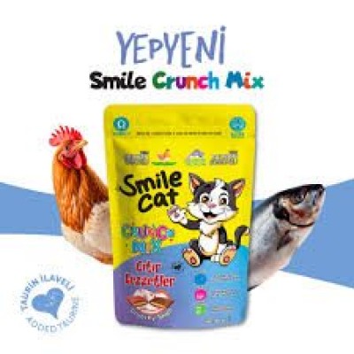 SMİLE CAT  CRUNCH MIX ÇITIR LEZZETLER 60GR TAVUKLU SOMONLU SMİLE CAT  CRUNCH MIX ÇITIR LEZZETLER 60GR TAVUKLU SOMONLU