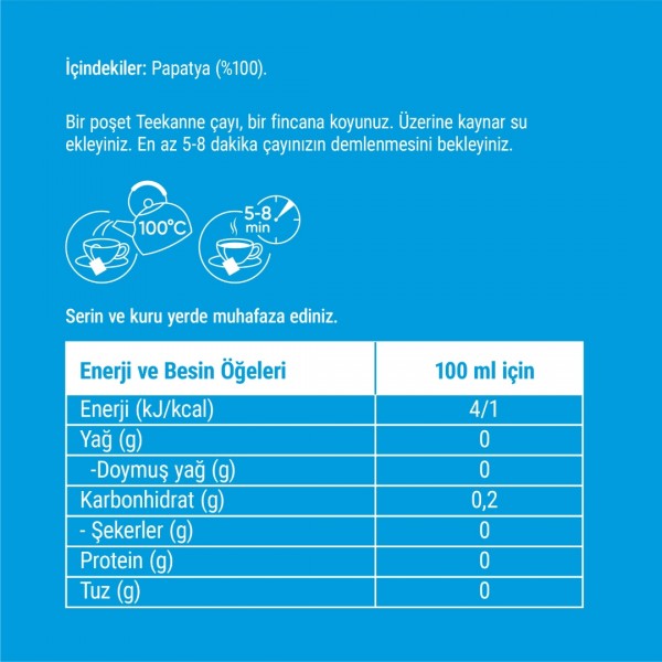 TEEKANNE KARIŞIK BİTKİ ÇAYI PAPATYA DOĞAL 20Lİ SÜZEN POŞET 1,5*20G:30GR KAFEİN İÇERMEZ